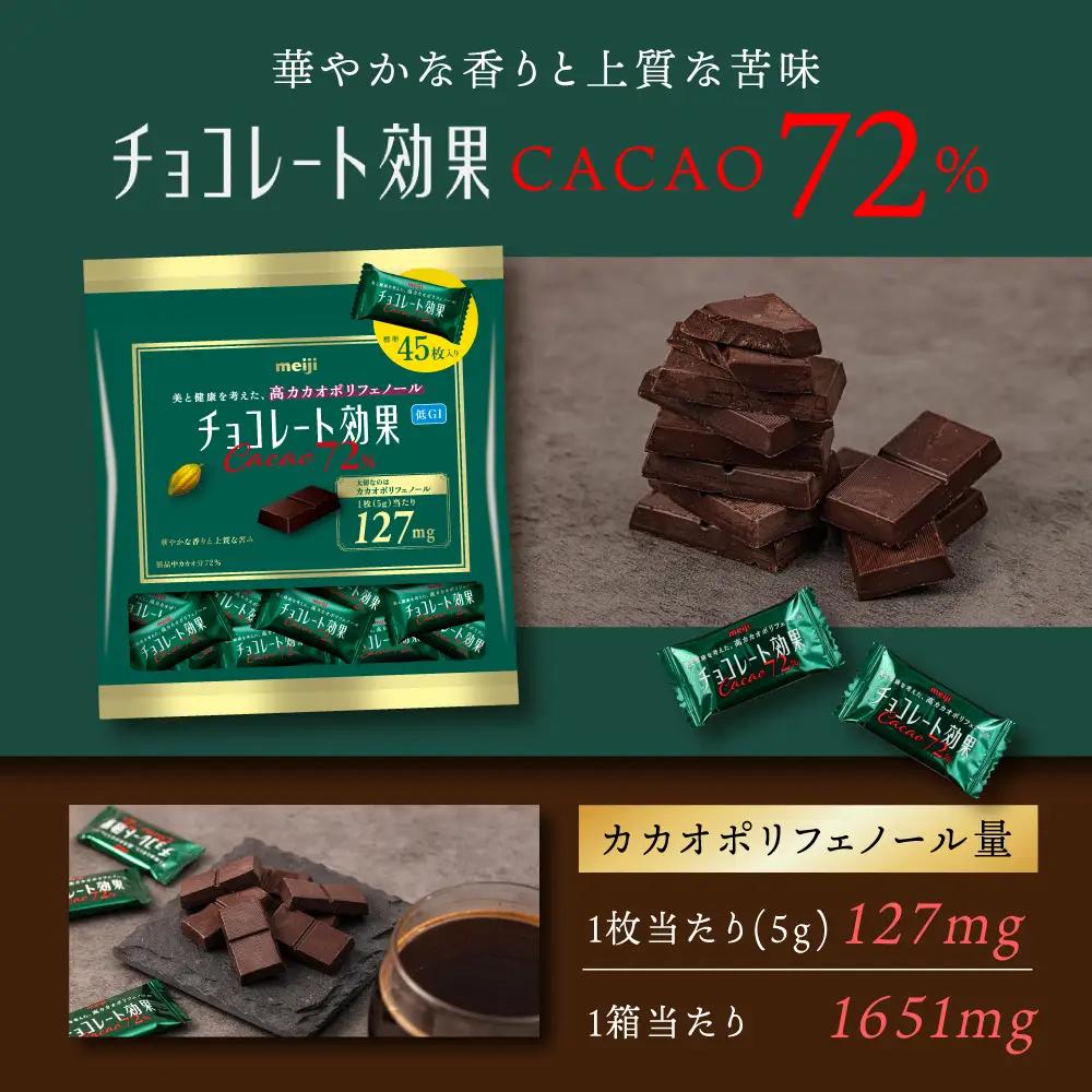 【全2回定期便】【毎月お届け】チョコレート効果カカオ72％大袋 6袋 チョコレート ビターチョコ 高カカオ 明治 大容量 大阪府高槻市/株式会社 丸正高木商店[AOAA077]
