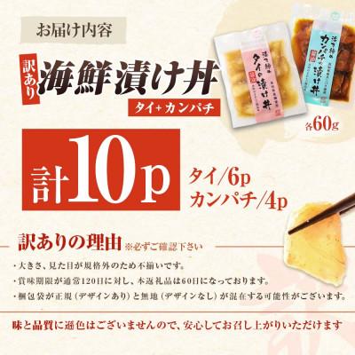 ふるさと納税 土佐市 【訳あり】海鮮漬け丼 (タイ6P・カンパチ4P) 合計10袋セット 海鮮丼の具 |  | 03