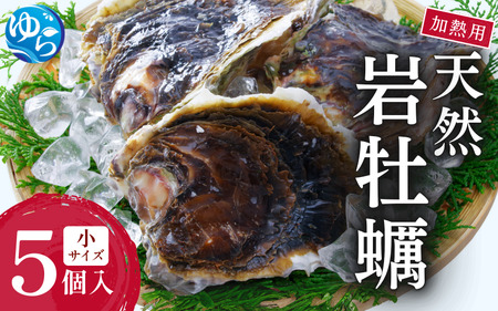 天然岩牡蠣（加熱食用）小サイズ5個入（1.5kg以上）【skmn002】