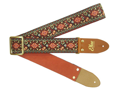 【ギターストラップ】Elara Straps Peacock Queue Majolica OR　ギター　ベース　アコースティックギター　アコギ　エレキギター　エレキ　ギターストラップ　ベースストラップ　エララストラップ
