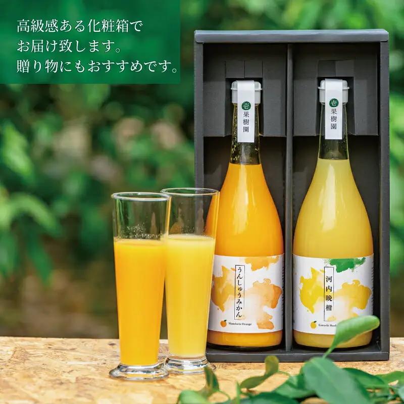 ストレートジュース 愛媛 の 柑橘ジュース 720ml × 2本 セット 壱果樹園 河内晩柑 温州みかん みかんジュース みかん 蜜柑 mikan フルーツ ジュース 果汁 100% 飲料 ギフト 贈