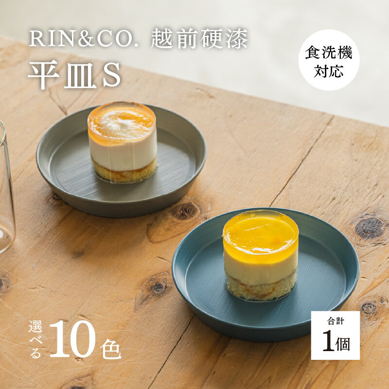【ふるさと納税】【選べるカラー！】【RIN&CO.】越前硬漆 平皿S / 刷毛目技法 真塗り技法 軽く丈夫な漆塗りの器＜越前漆器＞[B-03821] /平皿 丸皿 プレート皿 ワンプレート 食器 取り皿 食洗機対応 おしゃれ ギフト 福井県鯖江市
