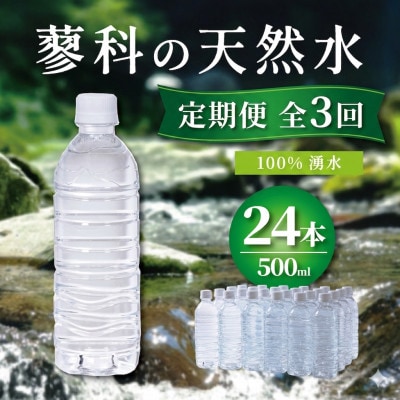 【2ヵ月毎定期便】蓼科の天然水ラベルレスボトル 500ml×24本 長野県茅野市からお届け全3回