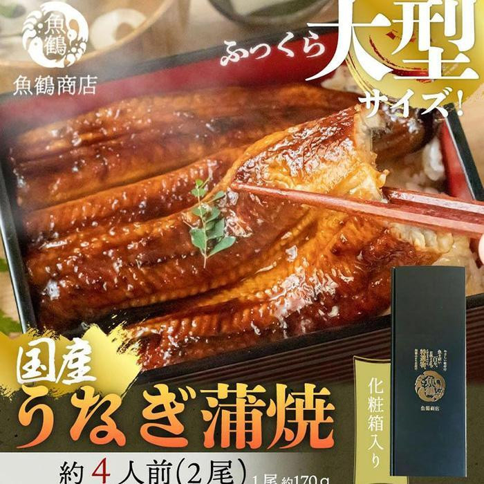 
大型サイズ　ふっくら柔らか国産うなぎ蒲焼き　2尾
