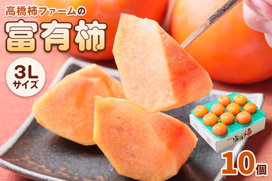 
            【先行予約】令和7年産 高橋柿ファームの富有柿 3Lサイズ 10個入り｜カキ かき 果物 くだもの フルーツ 岐阜県 本巣市
          