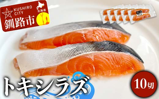 【期間限定！寄附額改定↓！】北海道産トキシラズ 10切(2切れ×5袋) 真空パック 小分け 冷凍 魚介 海鮮 魚 鮭 紅鮭 さけ サケ しゃけ シャケ 時鮭 時知らず ときしらず ご飯のお供 ご飯 米 北海道 釧路市 F4F-9207