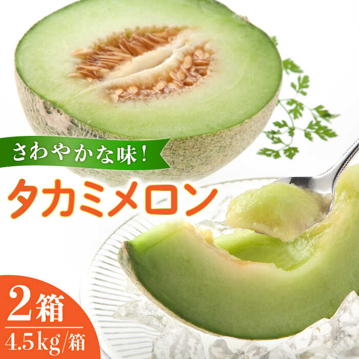 【2025年5月～発送】【さわやかな味！ 】タカミメロン 2箱セット / メロン 南島原市 / 南島原果物屋 [SCV009]