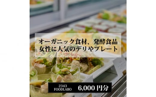 
No.823 2343FOODLABO 特別ご利用券B ／ オーガニック 発酵食品 健康 お食事券 神奈川県
