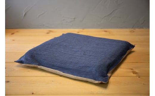 Fin plast Cushion ブラックプラス 縮(縞紺×縞ベージュ) FC055009