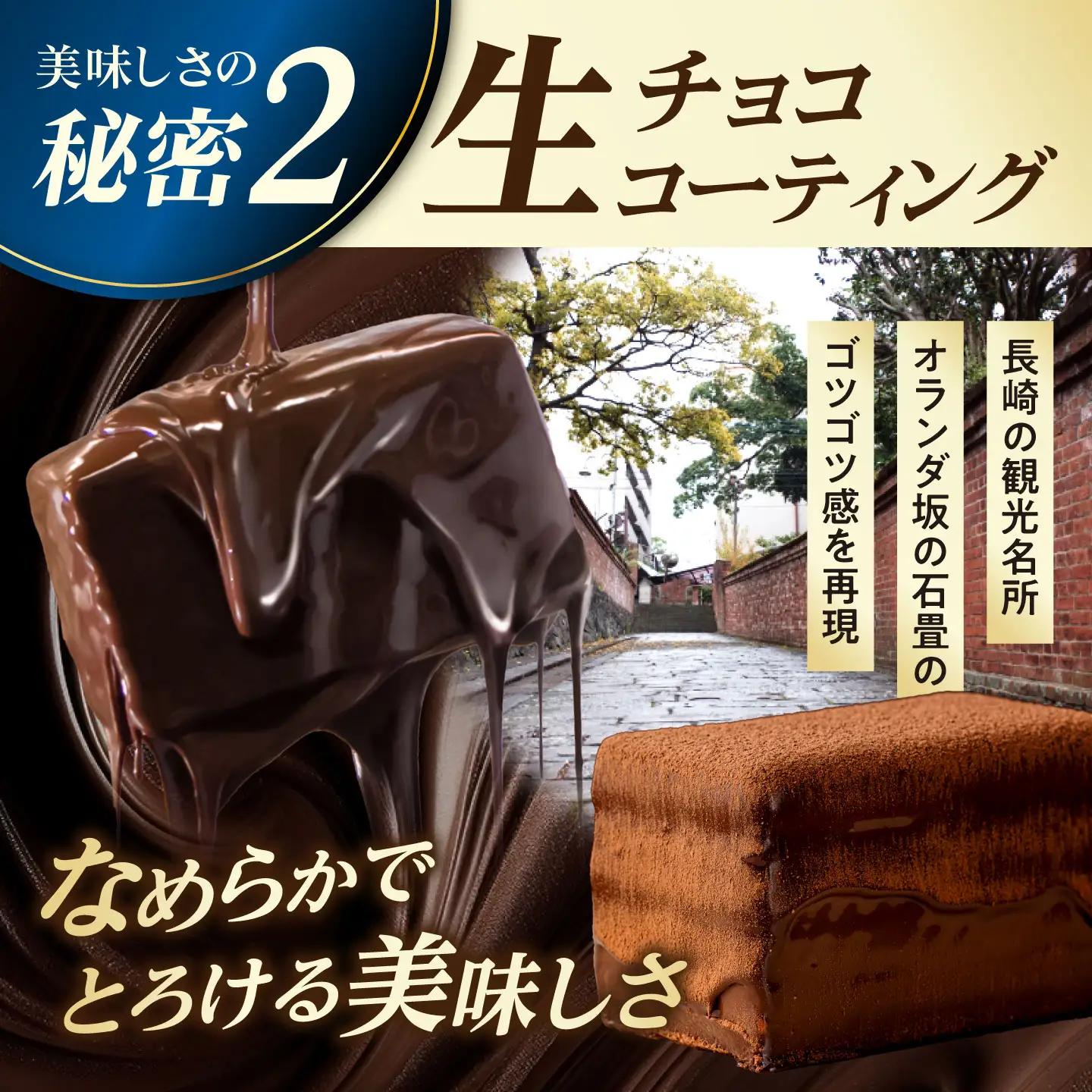 チョコレートケーキ 長崎石畳ショコラ ハーフサイズ1個 チョコケーキ [AHBS035]