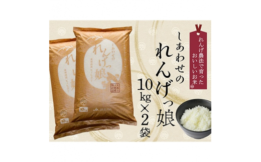 しあわせのれんげっ娘  (精米) 10kg×2本【1009774】