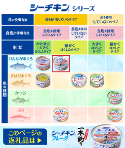 a16-101　シーチキンフレーク（1本釣り）１ケース（70g×24缶）