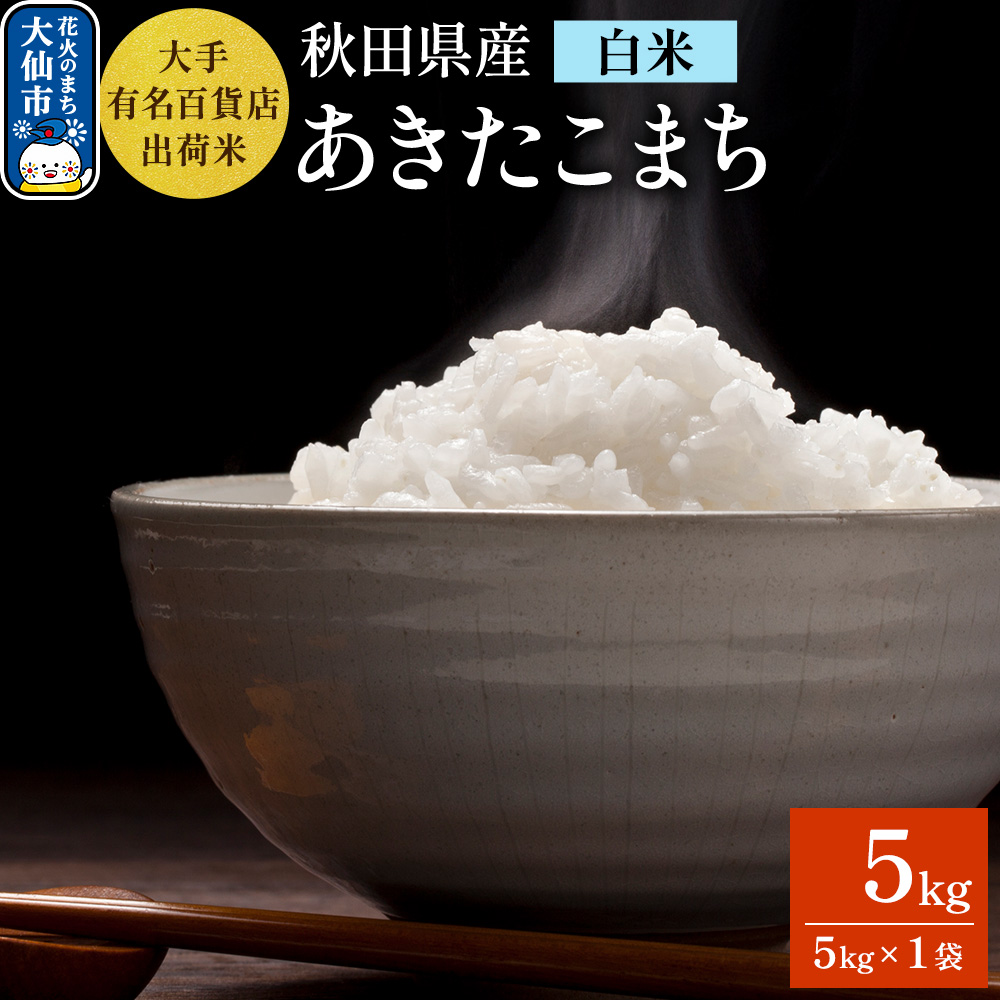 5kg（5kg×1袋）大手有名百貨店出荷米 あきたこまち【白米】令和7年産 米 お米
