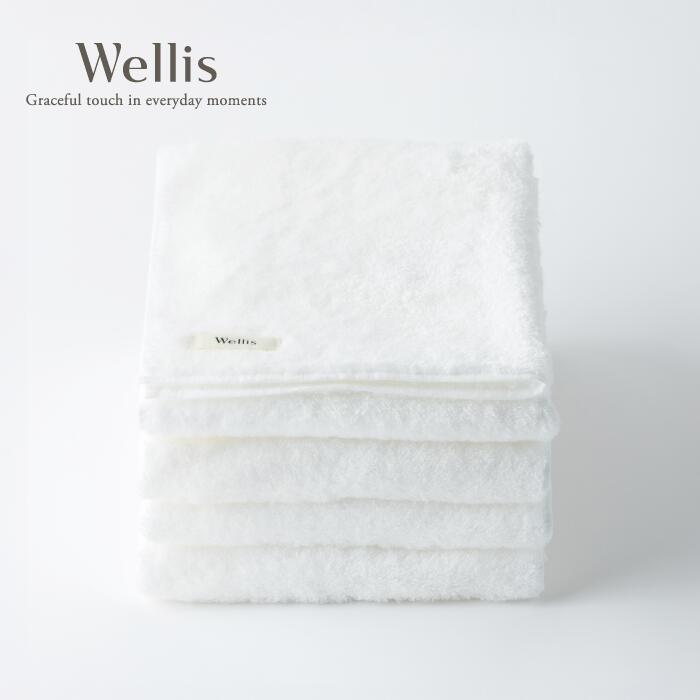 【ふるさと納税】Wellis【極上の肌心地】ウォッシュタオル2枚 ナチュラルホワイト（009_5120）