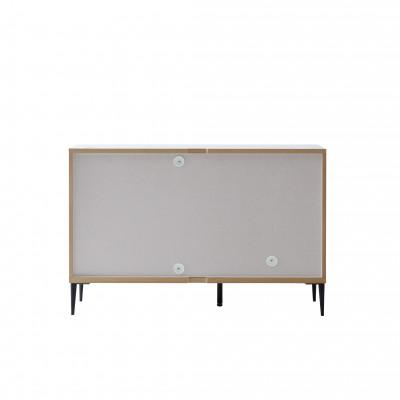 ふるさと納税 大川市 サイドボード 130cm リード　ライトグレー×ホワイト【大川家具】 |  | 01