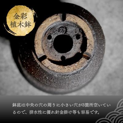 ふるさと納税 河内長野市 金彩植木鉢 ミニ盆栽や多肉植物に 手作り |  | 02
