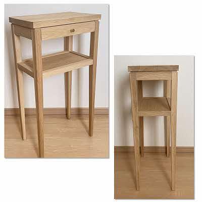 ふるさと納税 北見市 引き出し付きコンソールボックス |優雅さを引き立てるシンプルなデザイン |北海道産なら材 |  | 01