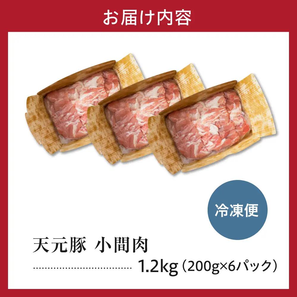 豚肉 小間切れ 1.2kg 天元豚 こま切れ