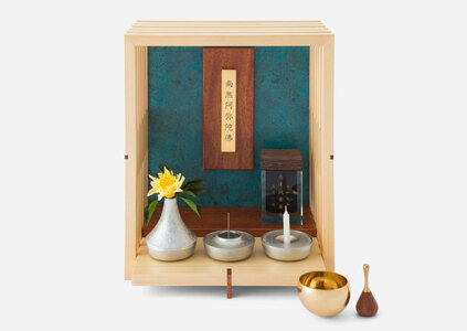 彦根仏壇 自由壇 (フリーダン) 湖望 (こぼう) 1基 小型仏壇 モダン仏壇 モダン モダン モダン カジュアル仏壇 リビング仏壇