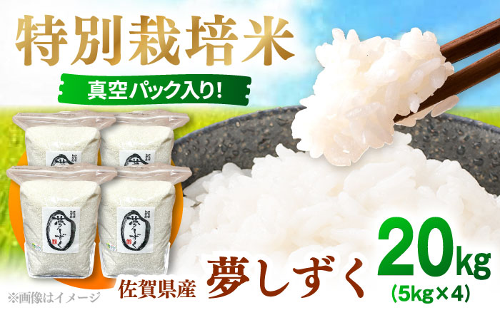 【先行予約 2026年10月～発送】令和8年産 新米 夢しずく（白米） 20kg 【白浜農産】 米 20kg 特A 特A評価  精米  佐賀県産 国産米 コメ こめ お米 白米 ブランド米 精白米 お