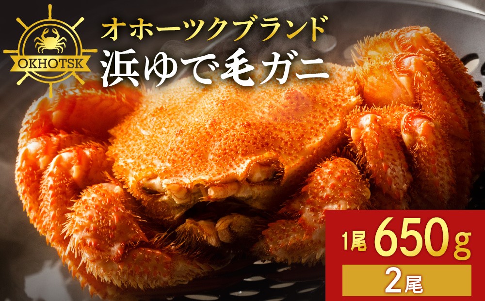 
                  ☆北海道産 毛ガニ 約650g×2尾 セット かに 蟹 毛蟹 冷凍 北海道産 浜頓別町
                