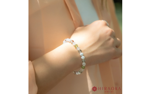 ご縁結びパワーストーンブレスレット(縁結び01)･6mm玉 (19.2cm)