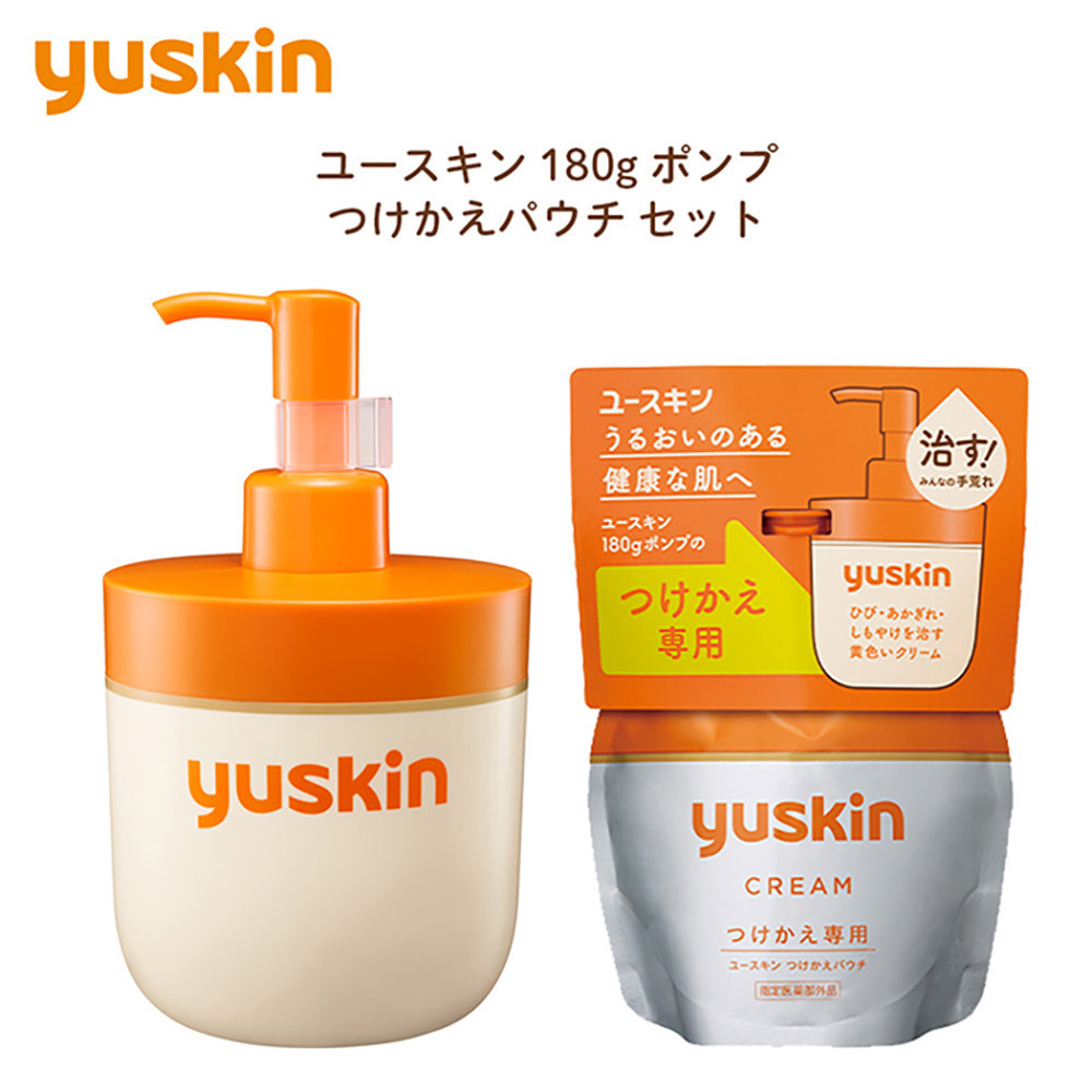 
            【指定医薬部外品】ユースキン ポンプ・つけかえパウチ セット（ひび あかぎれ しもやけを治す）
          