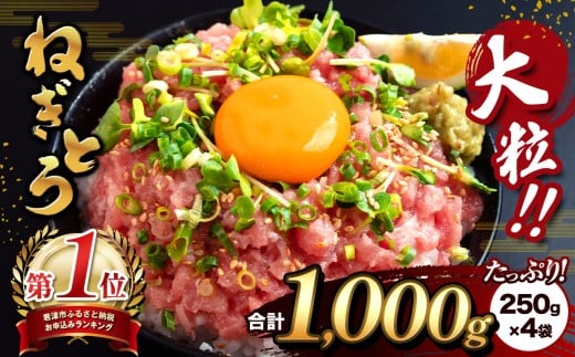 清幸丸水産 大人気！ねぎとろ1000g（250g×4袋）