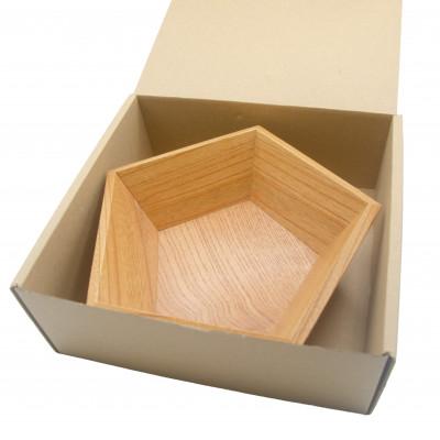 ふるさと納税 鮫川村 菓子器(五角形)　鮫川村産ケヤキ |  | 03