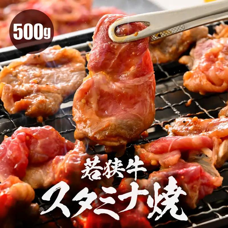焼くだけ簡単調理！ 若狭牛スタミナ焼き (味付き) 500g (250g×2袋) 小分け 牛肉 [A-2249]