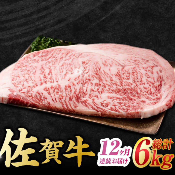 【12回定期便】 艶さし！ 佐賀牛 サーロインステーキ 計6kg （250g×2枚×12回） 吉野ヶ里町 [FDB041]