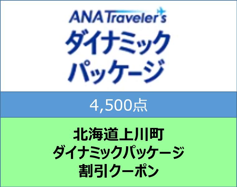 北海道上川町ＡＮＡトラベラーズダイナミックパッケージ割引クーポン4,500点分