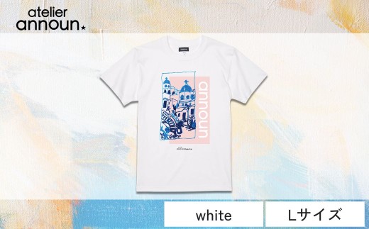 ANNOUNオリジナルTシャツ【Town T（white Lサイズ）】| Tシャツ アート アトリエ アンノウン オリジナルTシャツ 就労支援B型 クオリティー株式会社 福祉 アパレル 埼玉県 草加市