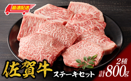 【最速配送】中山牧場 佐賀牛ステーキ 800g｜牛肉 肉 お肉 赤身 霜降り ステーキ モモ ウデ サーロイン ロース 焼き肉 焼肉セット バーベキュー BBQ 黒毛和牛 ブランド牛【C026】