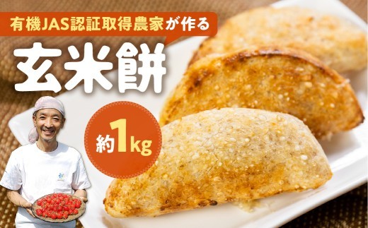 ＜8月から寄附額改定＞《先行予約》玄米餅 有機JAS認証 取得 農家が作る 玄米餅 3袋(21枚入) 餅 もち モチ 米 玄米 玄米餅 栽培期間中 農薬不使用 お取り寄せ グルメ 小分け お正月 ありがとうファーム
