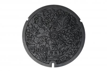 奈良市デザインマンホール蓋【実物】