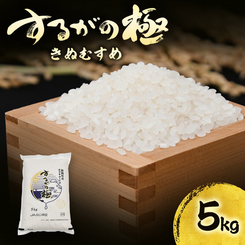 【ふるさと納税】するがの極（きぬむすめ）5kg【お米・5kg】 白米 ライス ご飯 ブランド米 銘柄米 お弁当 おにぎり 一等米 芳醇な香り 旨み 精米　お届け：2026年7月末まで