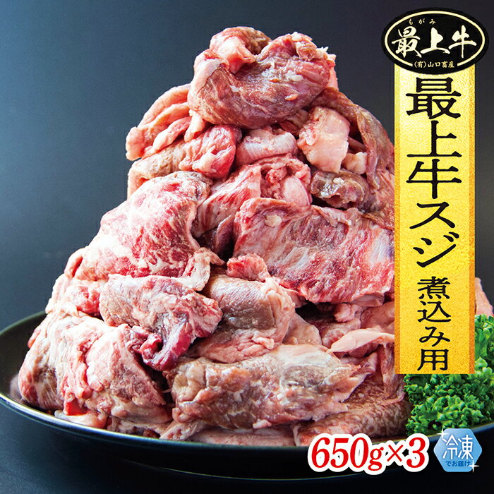 【ふるさと納税】【冷凍】最上牛スジ煮込み用　650g×3
