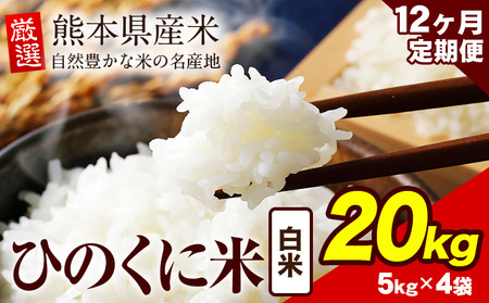 【12ヶ月定期便】 白米 ひのくに米｜白米白米白米