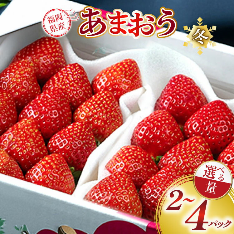 【ふるさと納税】【期間限定発送】 いちご あまおう 冬 福岡産 2パック 4パック [南国フルーツ 福岡県 宇美町 um40azo970034] イチゴ 苺 フルーツ 果物 果実 甘い あまい 小分け