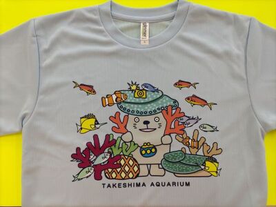 竹島水族館Tシャツ_M / ブルー【G0731】