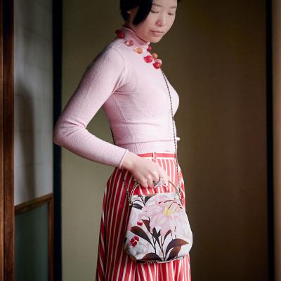 ふるさと納税 京都市 【亥之吉】ベンリーがま口「ゆりあざみ」2wayがま口バッグ |  | 03