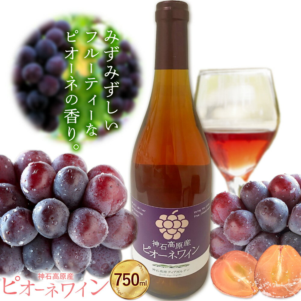 【ふるさと納税】ワイン ロゼワイン ピオーネワイン 神石高原産 750ml 株式会社 神石高原ティアガルテン《30日以内に出荷予定(土日祝除く) 》広島県 神石高原町 酒 洋酒 ワイン ピオーネ 果物 フルーツ ぶどう お酒 ロゼ お取り寄せ