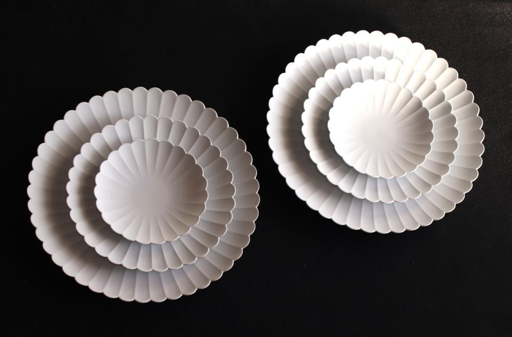 
            【セット】1616/arita japanパレスプレート(gray) 6枚セット<220×2，160×2，110×2>
          