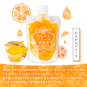 n259 ＜数量限定＞種子島産たんかんジュース(1箱・180ml×10個) 国産 鹿児島県産 タンカン ストレート 果汁100% ジュース ドリンク 飲料 果物 フルーツ 柑橘 パウチ 常温 ギフト 