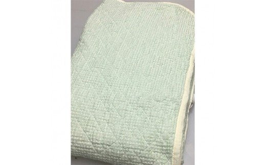 
綿100%ワッフル敷パッド シングル グリーン[0500]

