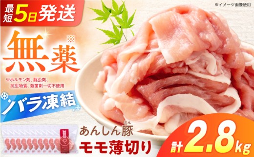 《バラ凍結》豚肉 モモスライス 2.8kg（280g×10袋）豚肉 小分け 薄切り スライス モモ 冷凍 モモ肉 もも肉 豚モモ肉 豚もも肉 ぶた肉 モモ肉薄切り 豚モモ肉薄切り 豚肉切り落とし 切り落とし 焼肉 炒め物 肉巻き 国産豚 豚しゃぶ 豚肉料理 鍋物 豚汁 大容量 グルメ お取り寄せ 白川町 / 藤井ファーム [AWAF041]