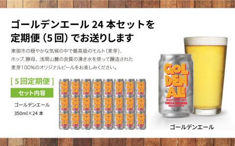 ゴールデンエール24本定期便（5回） クラフトビール