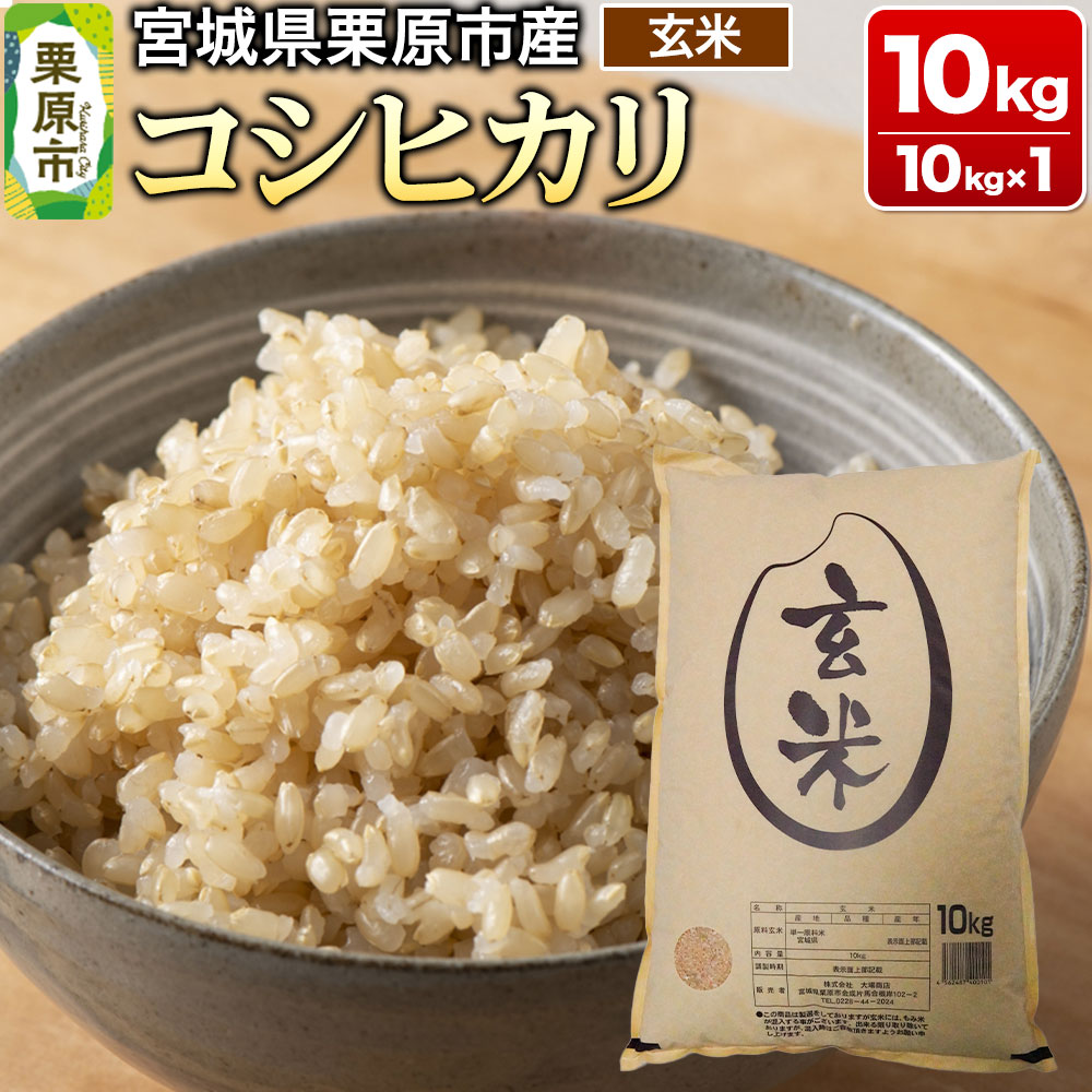 【ふるさと納税】【令和7年産・玄米】宮城県栗原市産 コシヒカリ 10kg (10kg×1袋)