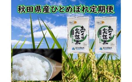 【白米】《定期便》 10kg (5kg袋小分け) ×11回 令和5年産 ひとめぼれ 土作り実証米 合計110kg 秋田県産